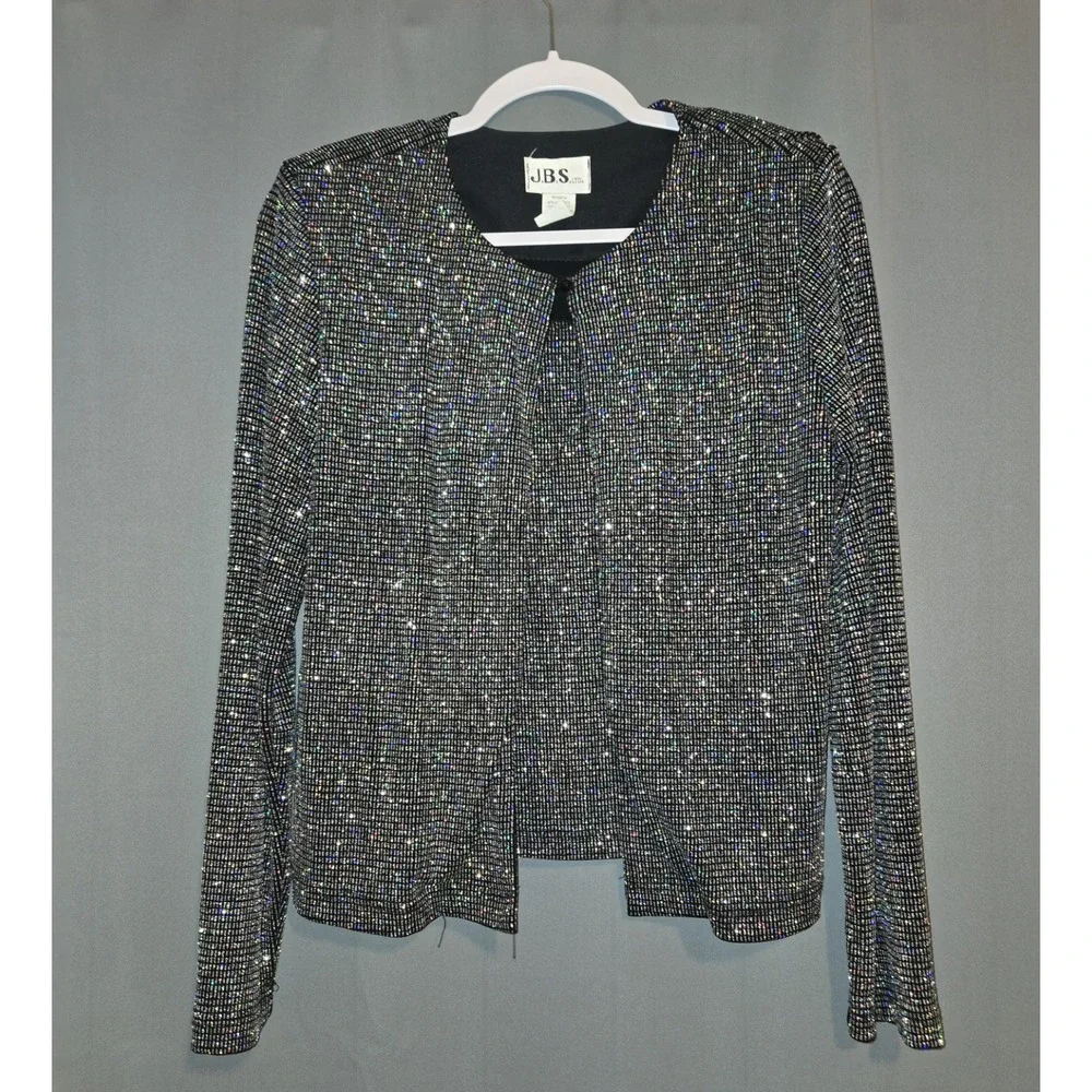 JBS LTD Vintage 1980s Metallic Glitter Duet‎ Jacket Shirt Combo Size Medium